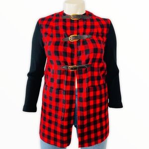 Vintage‎ Junior House Red Buffalo Plaid Jacket